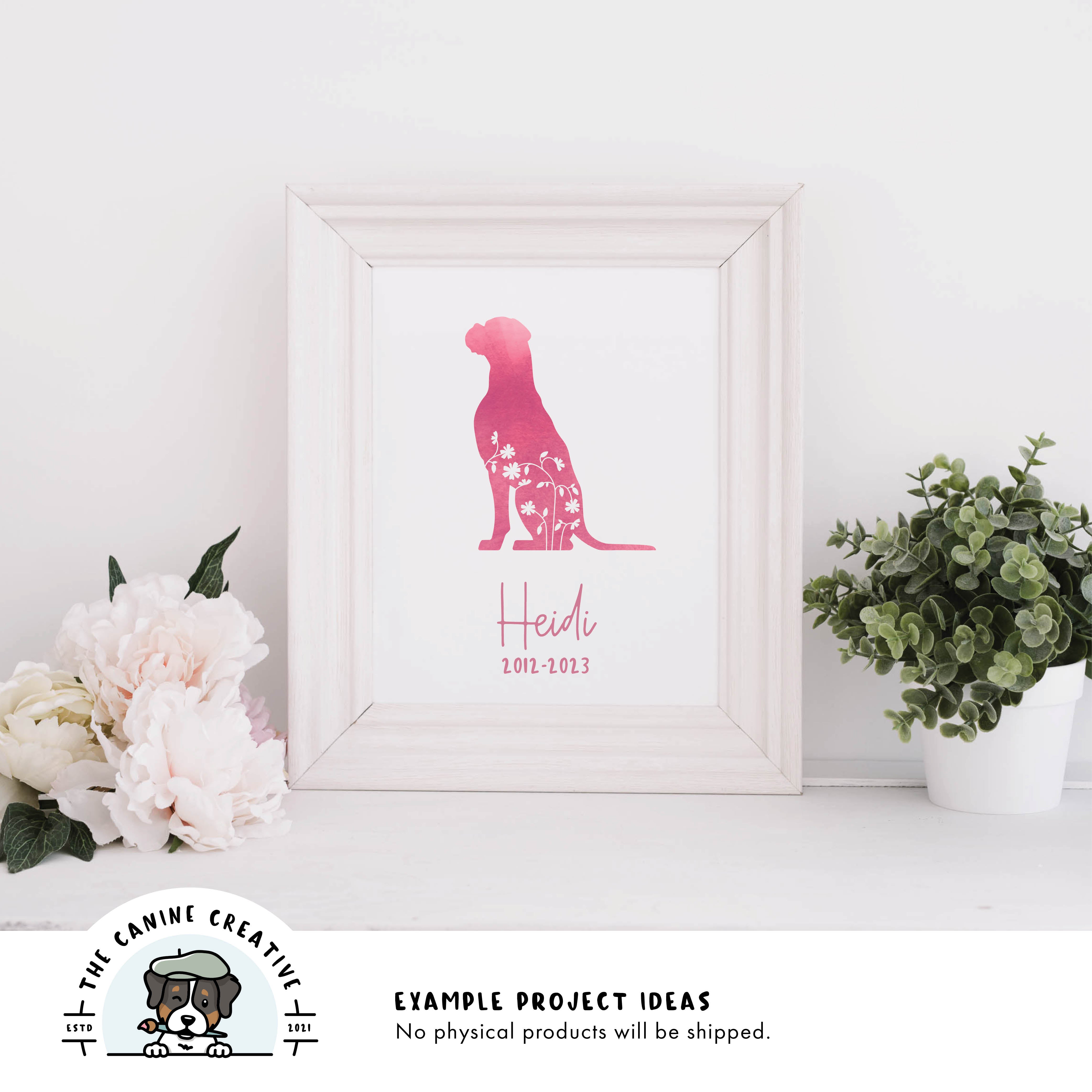 Example project idea showing design as framed artwork.