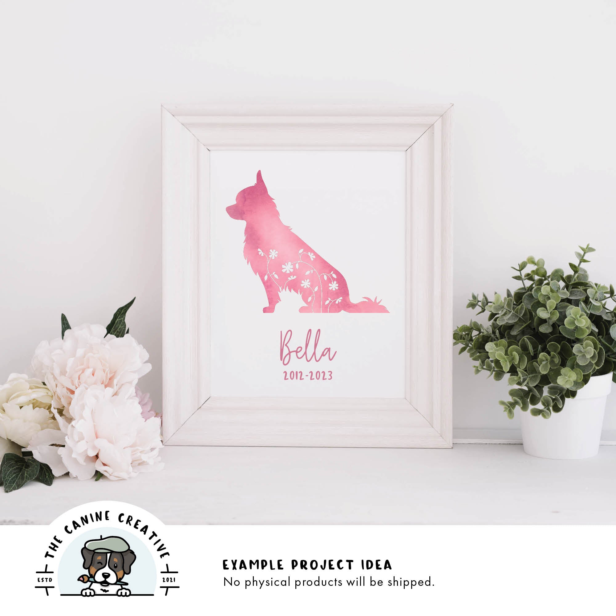 Example project idea showing design as framed artwork.