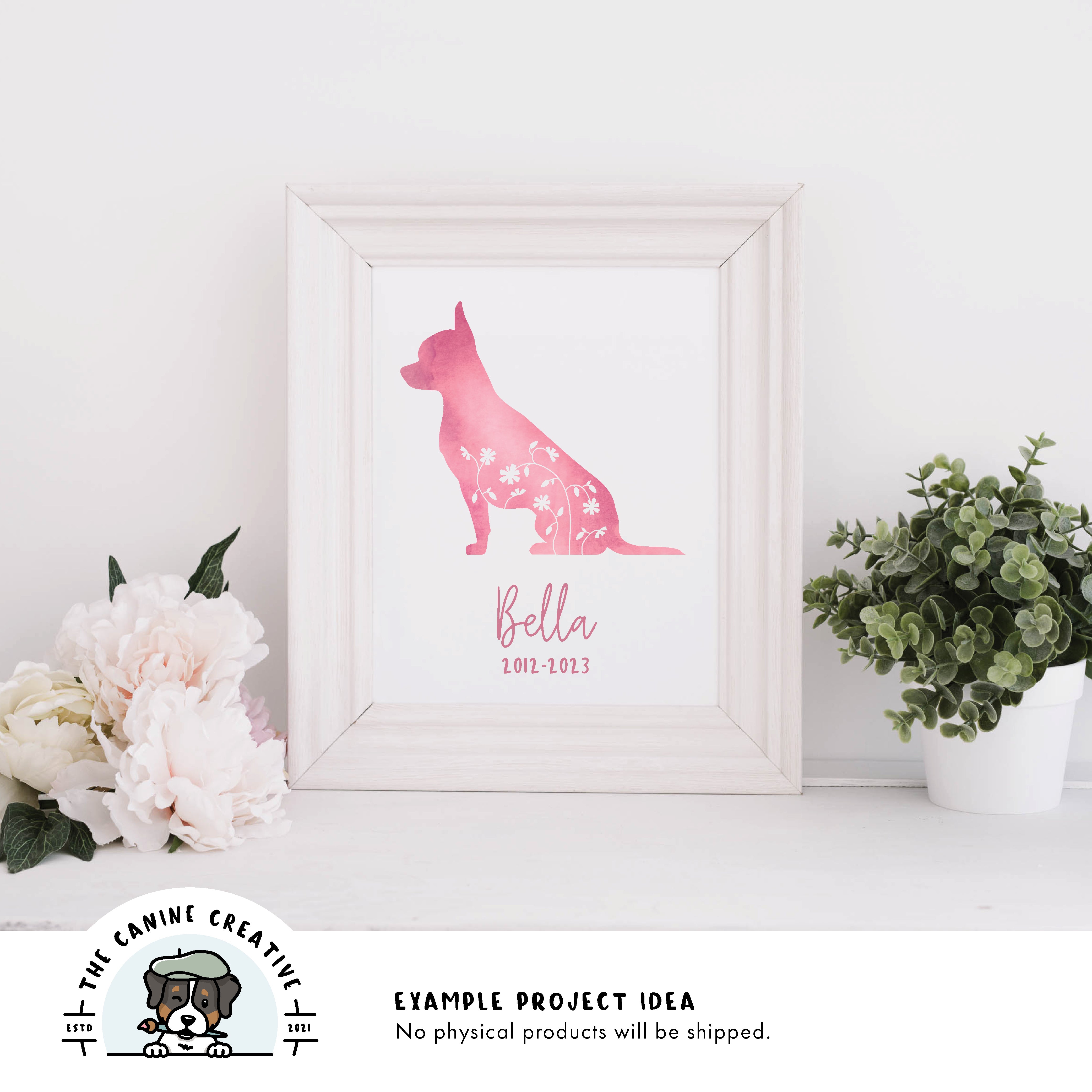 Example project idea showing design as framed artwork.