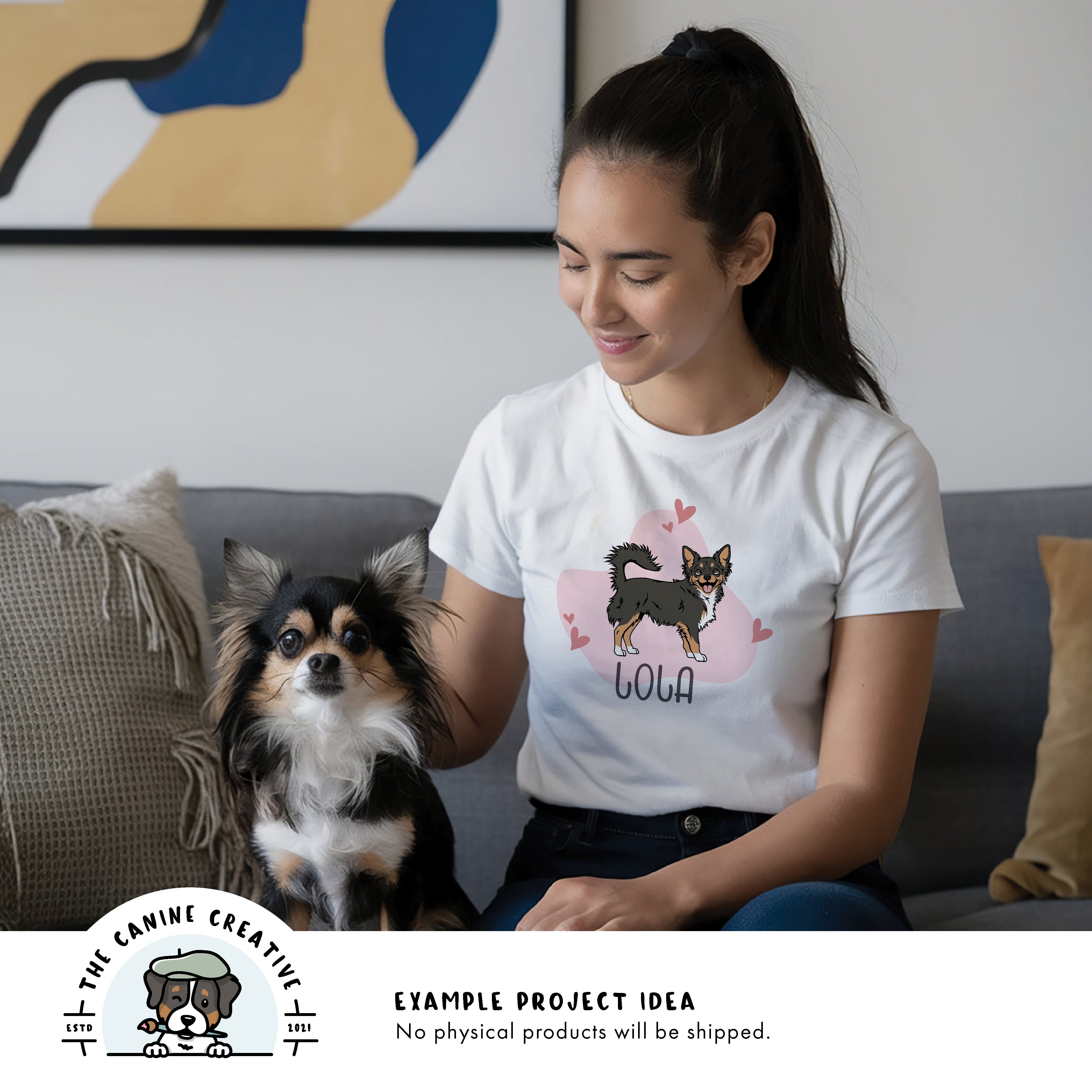 Example project idea showing design on a shirt.